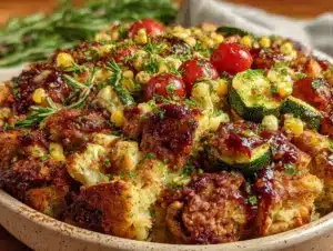 easy summer pork casserole - featured image