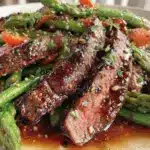 easy tangy balsamic spring beef recipe - featured image