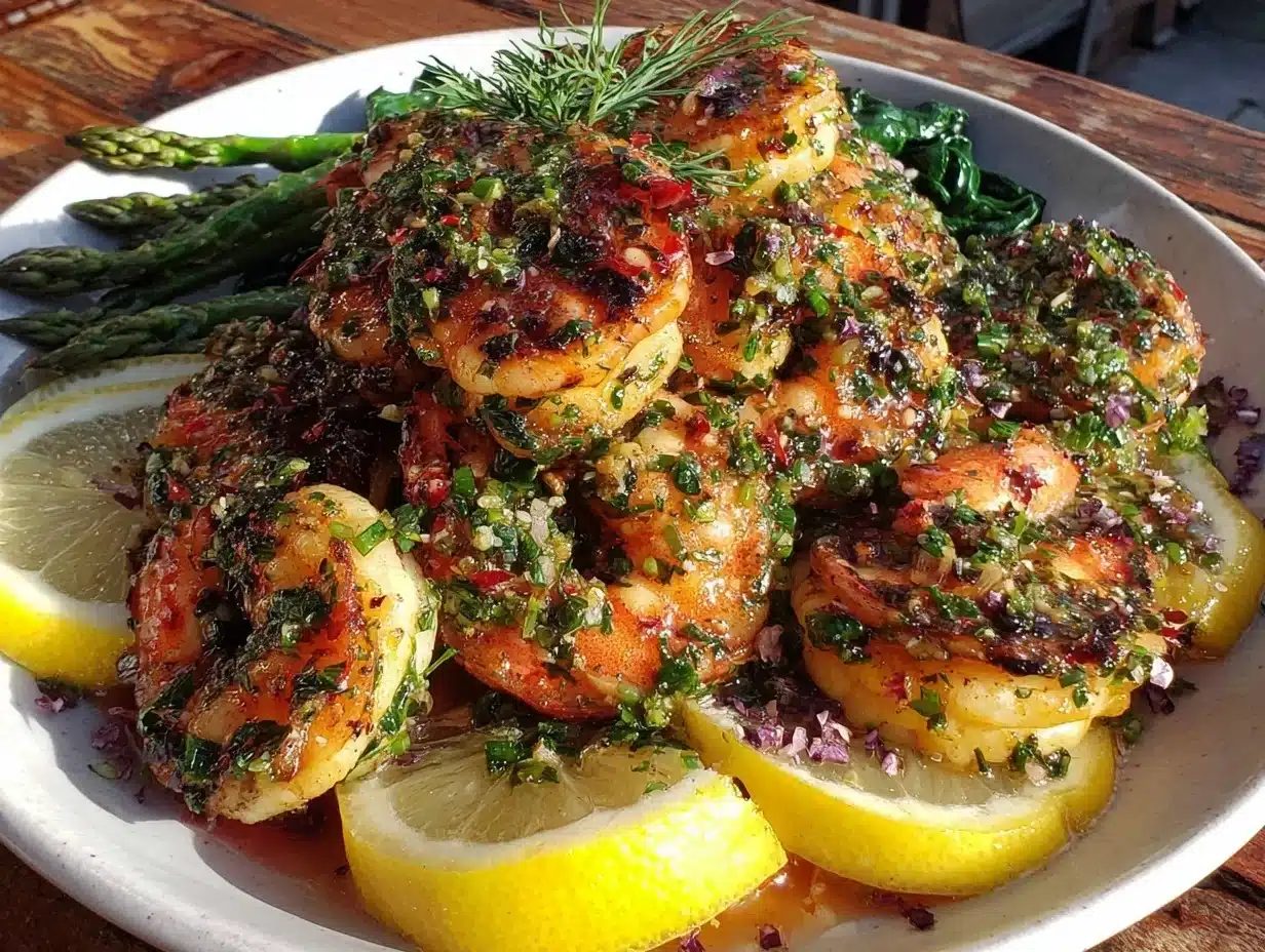 fresh lemon herb spring shrimp - featured image
