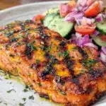 fresh mediterranean grilled salmon - featured image