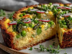 fresh spring quinoa tart - featured image