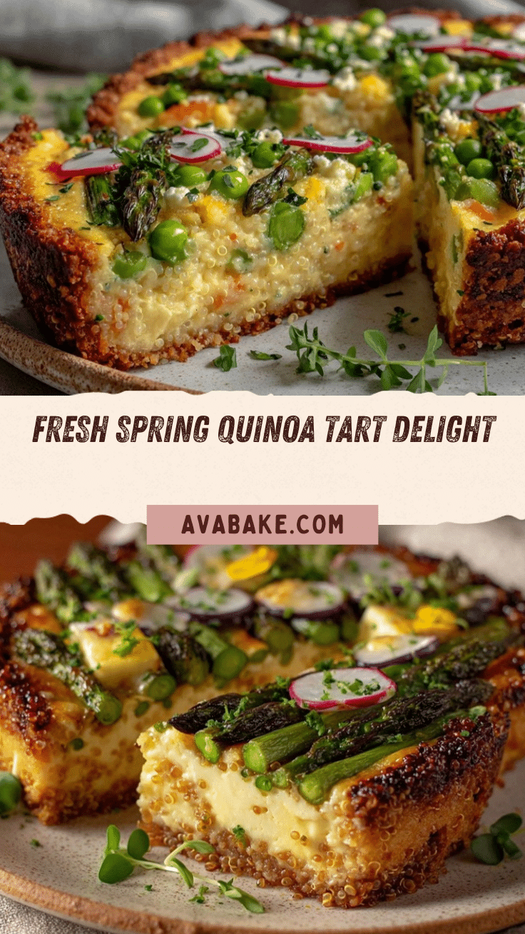 fresh spring quinoa tart recipe