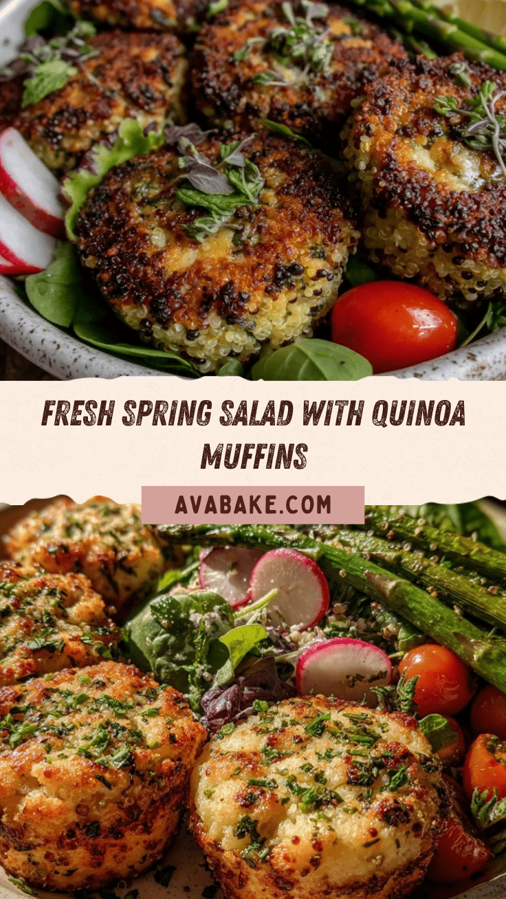 fresh spring salad with quinoa muffins recipe