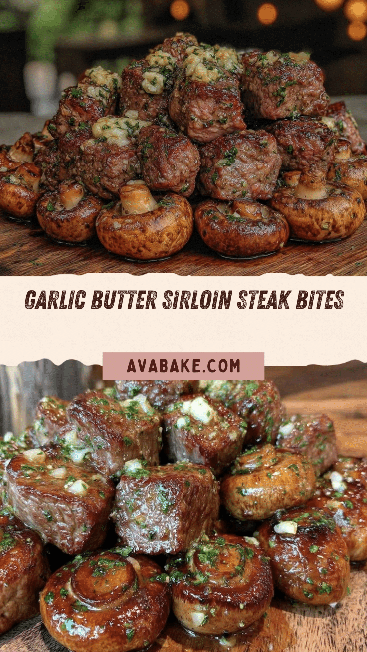 garlic butter sirloin steak bites recipe