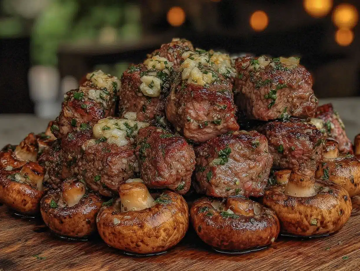 garlic butter sirloin steak bites - featured image