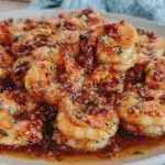 honey garlic shrimp recipe - featured image