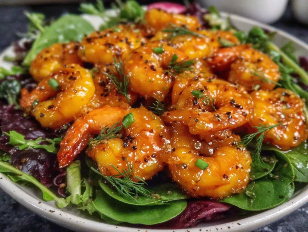 honey garlic spring salad shrimp preparation steps