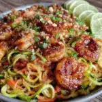 low carb zucchini noodle pad thai - featured image