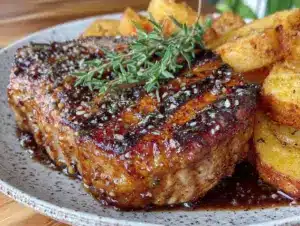 maple dijon pork chops - featured image