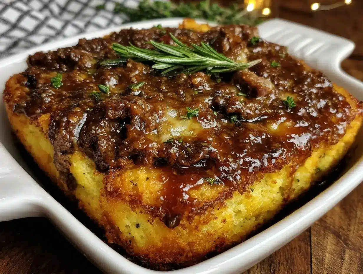 maple glazed-crusted beef casserole preparation steps