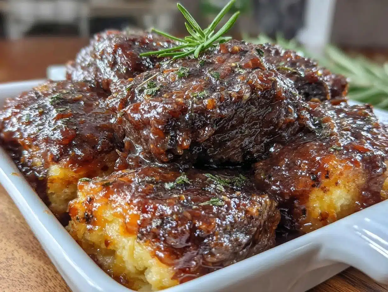 maple glazed-crusted beef casserole - featured image