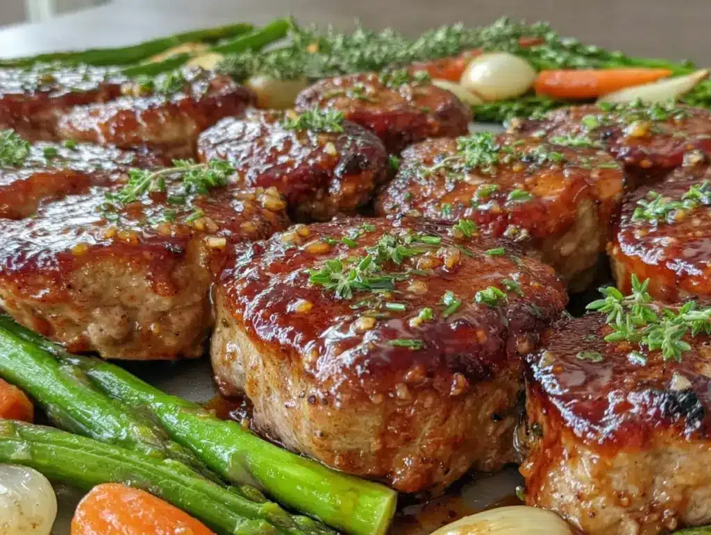 maple glazed sheet pan pork - featured image