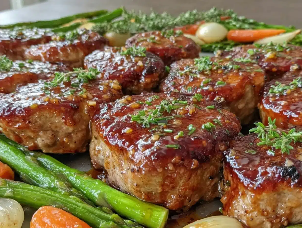 maple glazed sheet pan pork - featured image