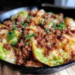 one-pan ground beef and cabbage skillet - featured image