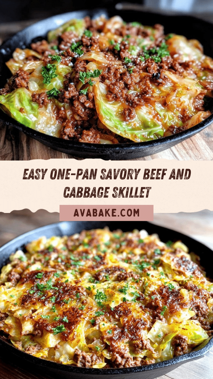 one-pan ground beef and cabbage skillet recipe