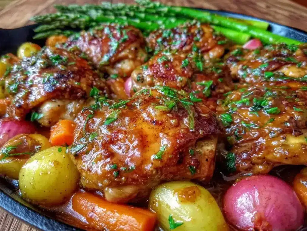 one-pan spring chicken with maple glaze - featured image