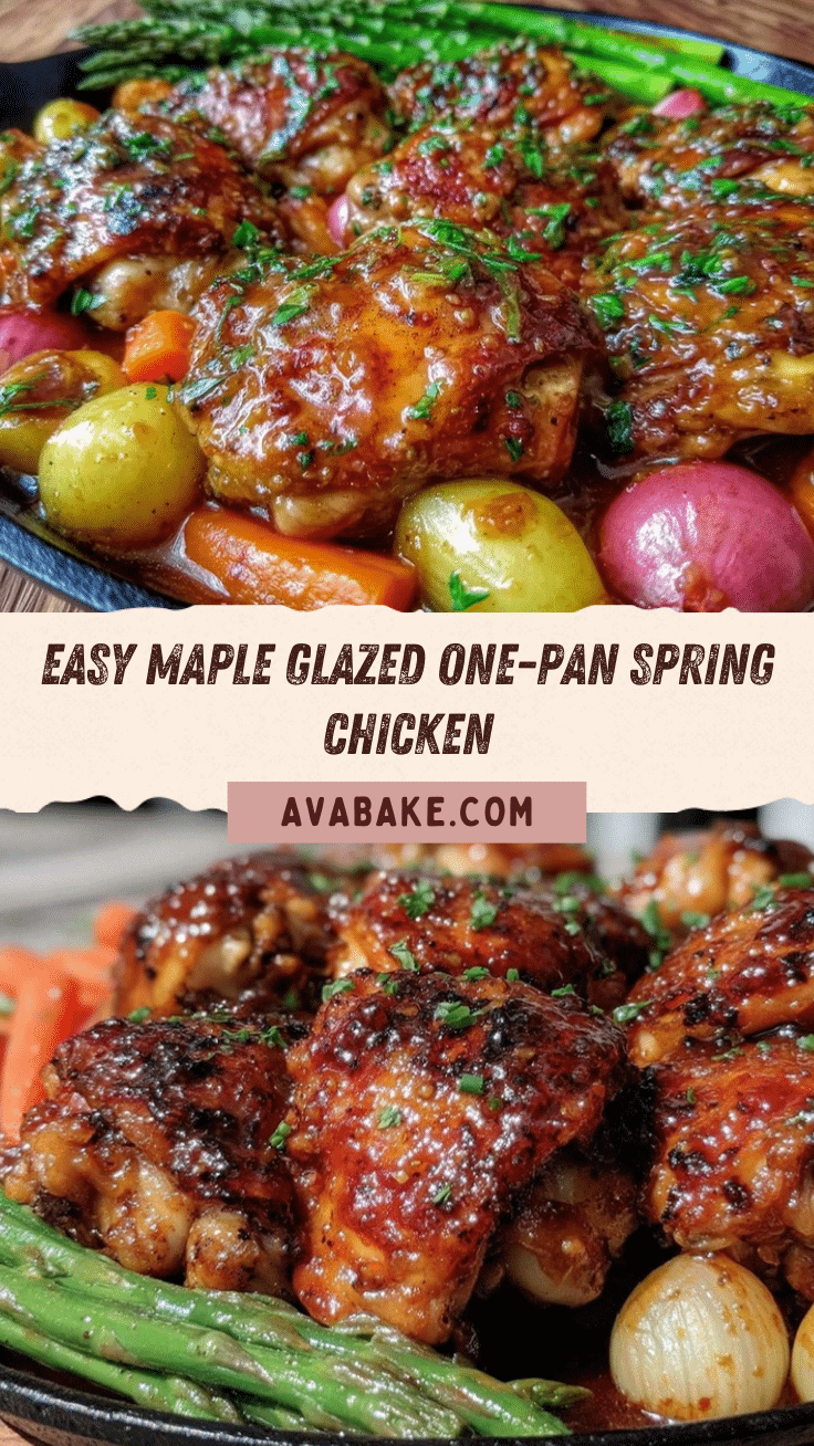 one-pan spring chicken with maple glaze recipe