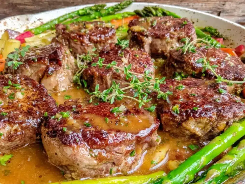 one-pan spring pork with brown butter - featured image