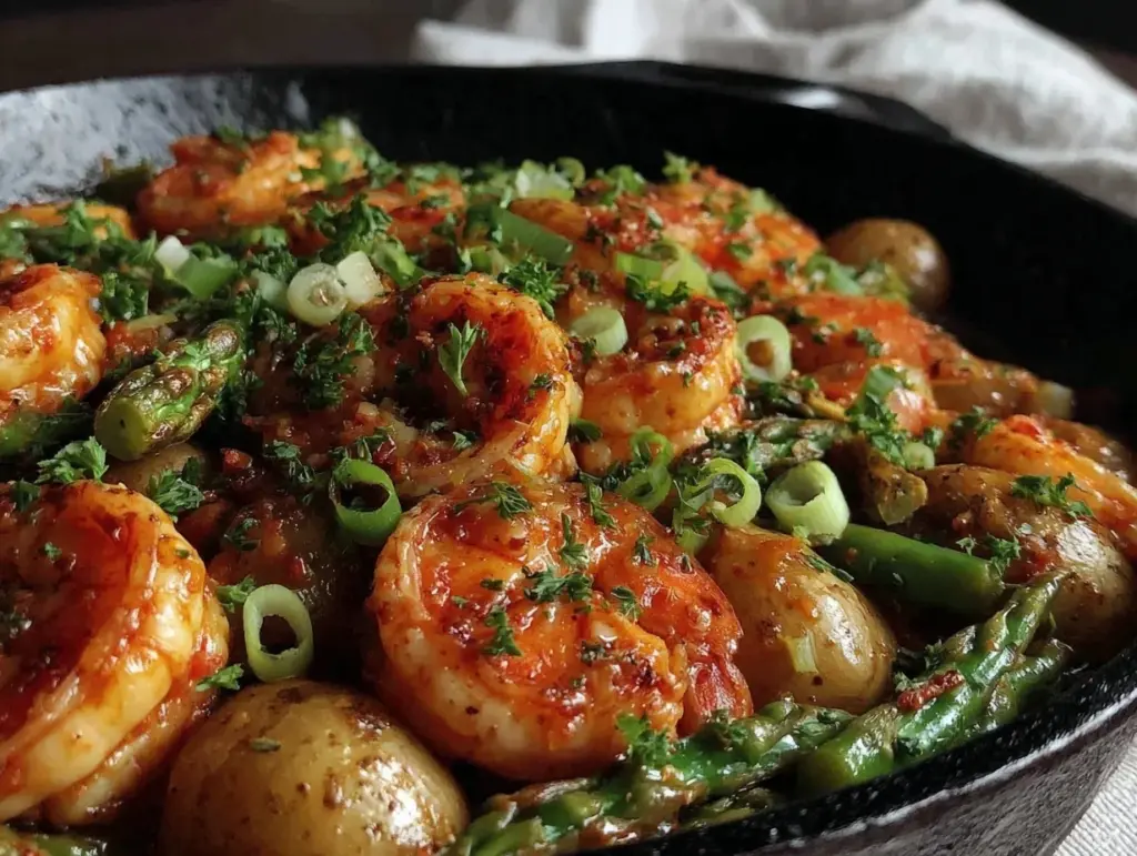 one-pan St Patrick’s Day shrimp recipe - featured image