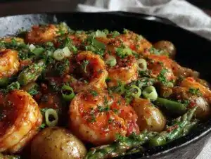 one-pan St Patrick’s Day shrimp recipe - featured image