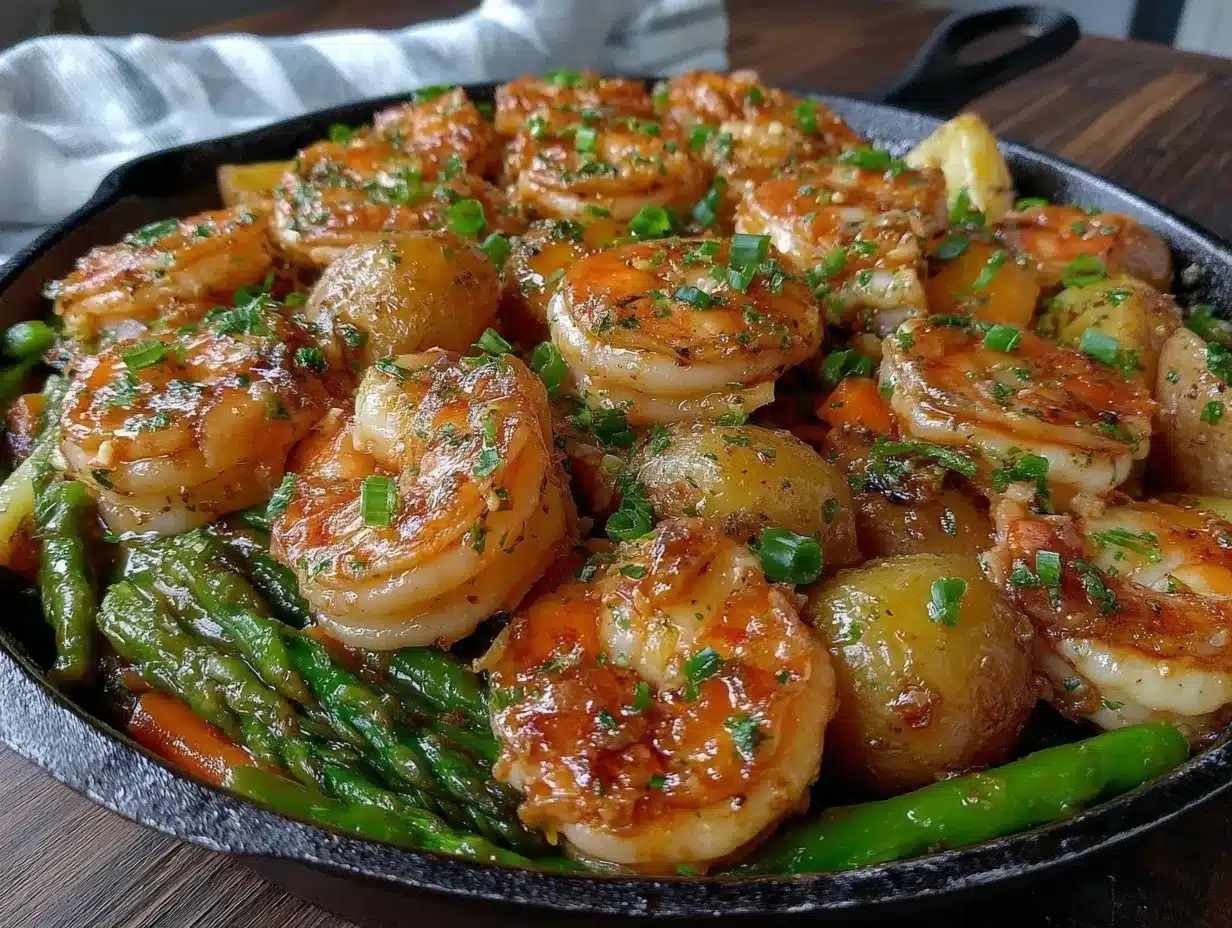 one-pan St Patrick’s Day shrimp recipe preparation steps