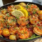 one-pan st patrick’s day shrimp with crispy potatoes - featured image