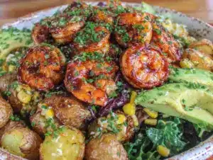 one-pot shrimp salad bowl - featured image