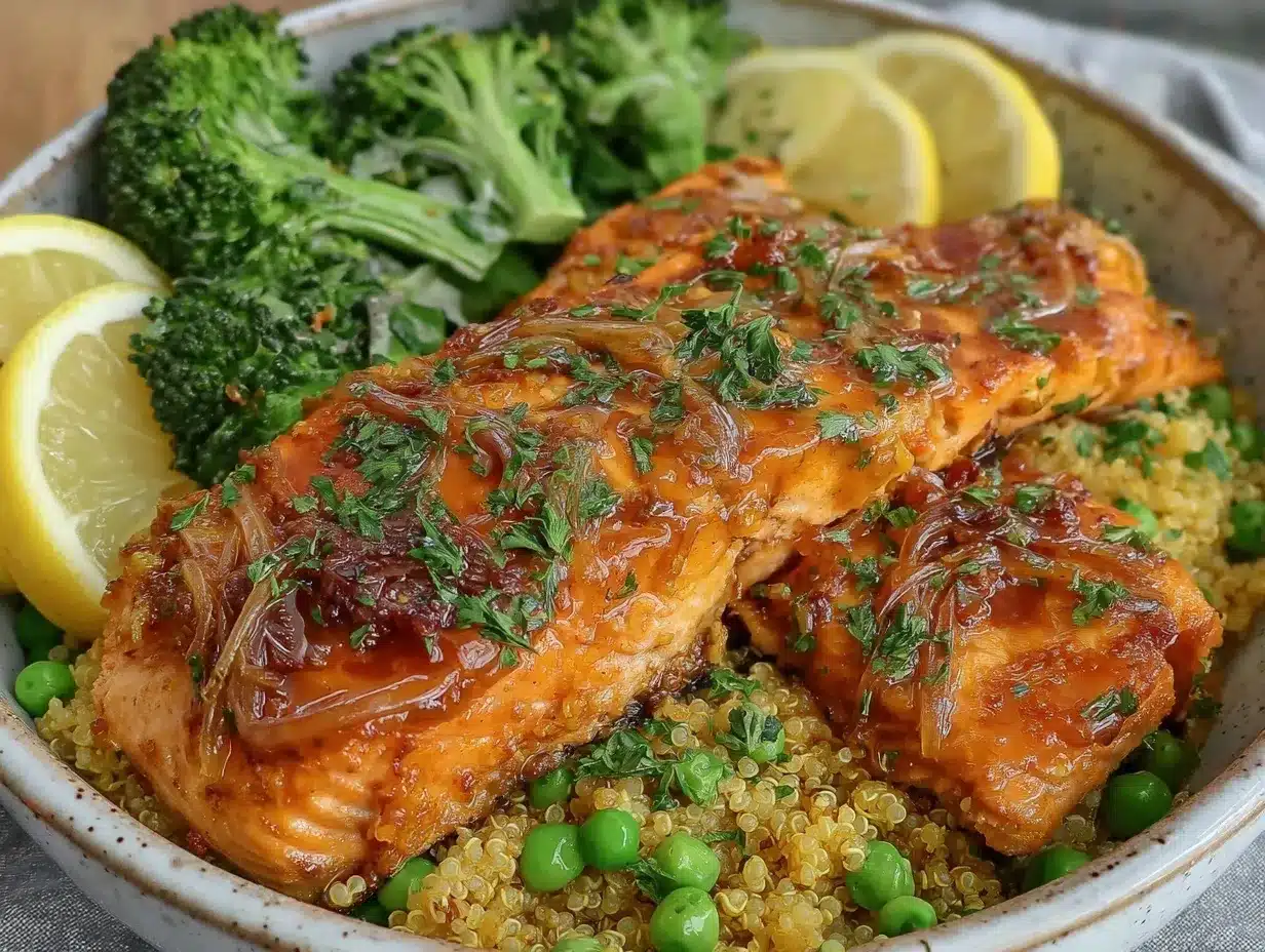 one-pot St Patrick’s Day salmon with quinoa preparation steps