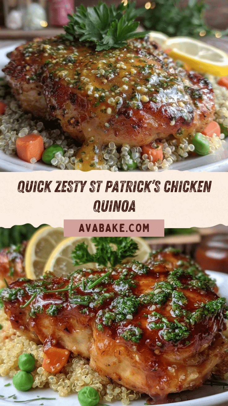 Quick 15-Minute St Patrick’s Day Chicken with Quinoa recipe