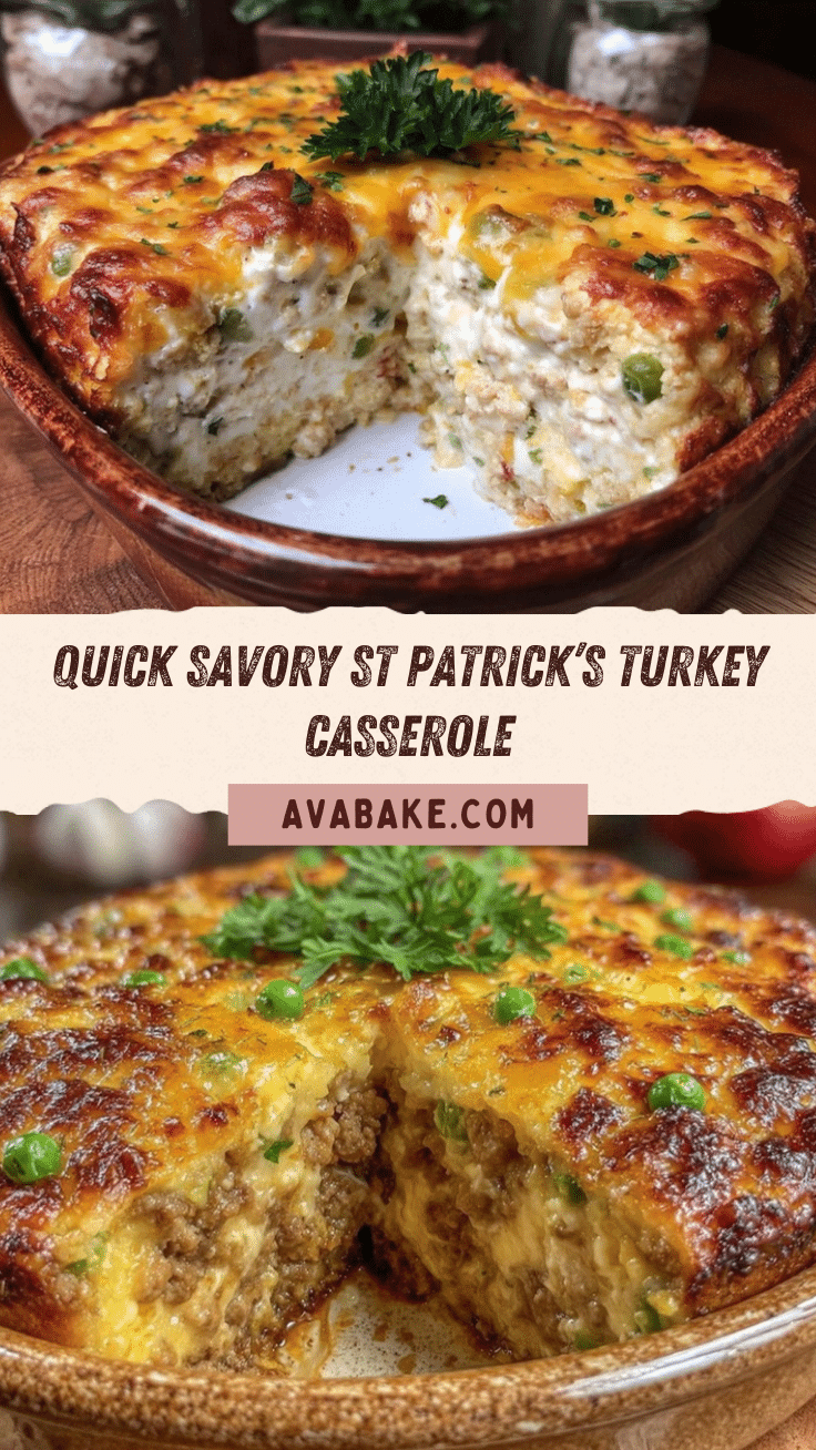Quick Savory St Patrick’s Day Turkey Casserole recipe