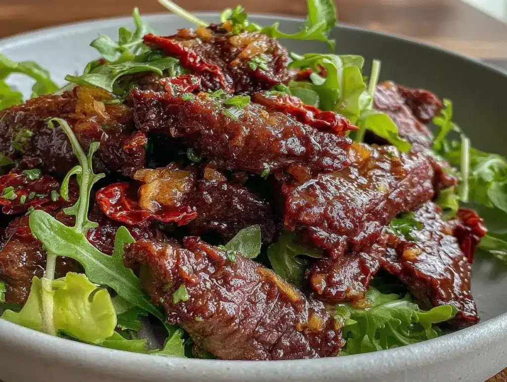 quick tender spring salad beef - featured image