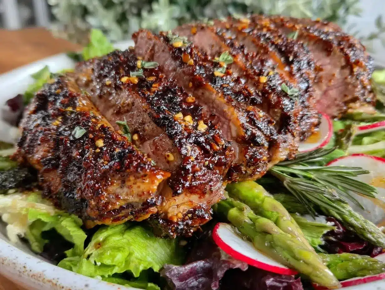 roasted spring lamb salad preparation steps