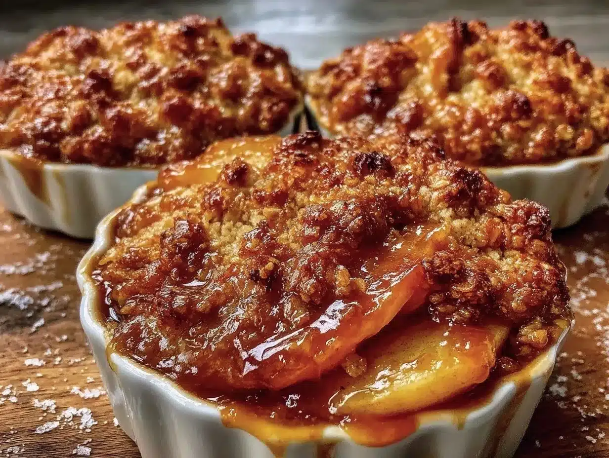 salted caramel apple crisp preparation steps