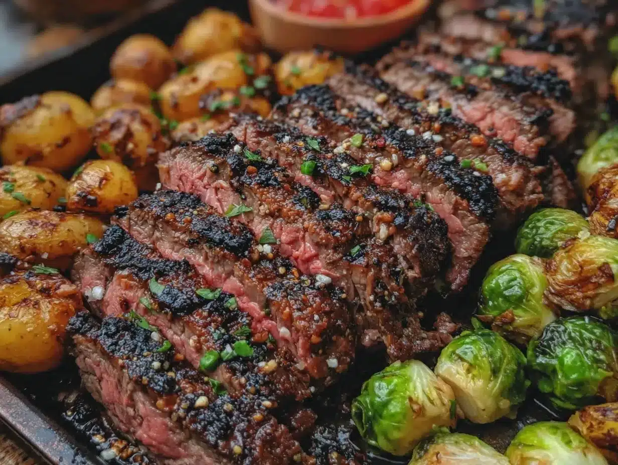 sheet pan patricks day beef preparation steps