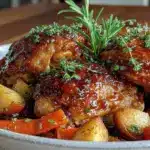 slow cooker honey balsamic chicken - featured image