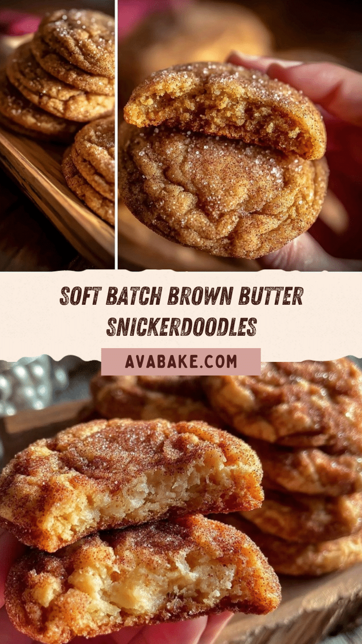 soft batch brown butter snickerdoodle cookies recipe
