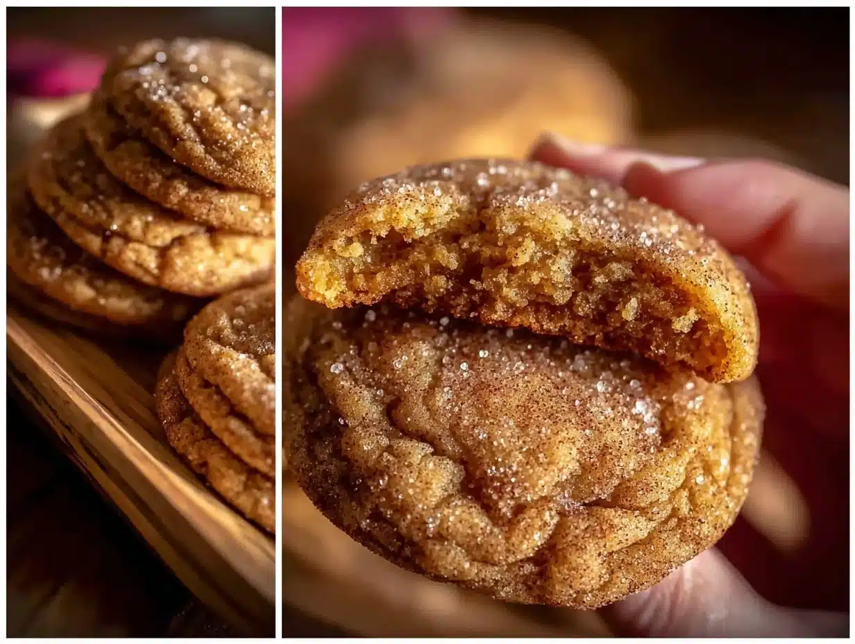 soft batch brown butter snickerdoodle cookies - featured image