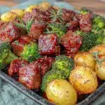 st patrick’s day beef sheet pan dinner - featured image