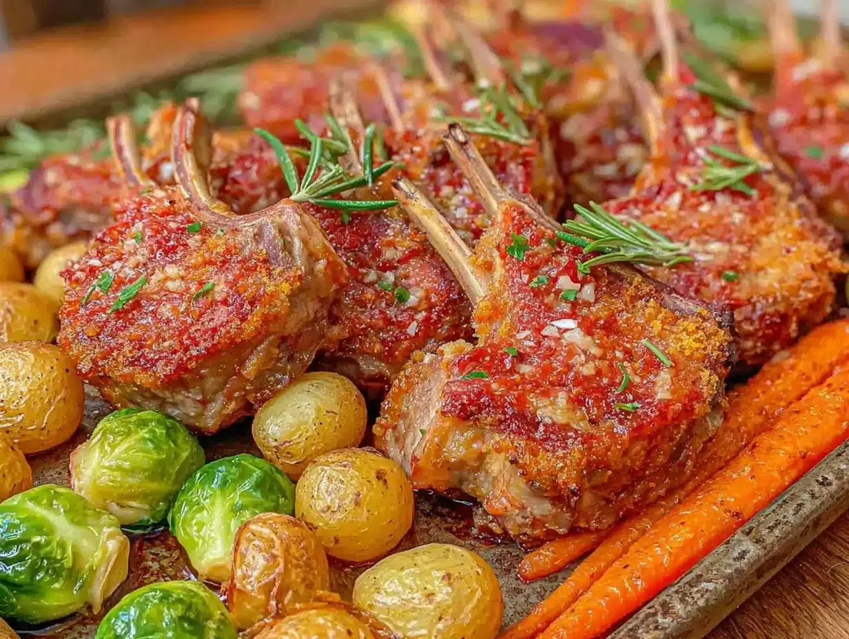 st patrick’s day lamb sheet pan dinner preparation steps