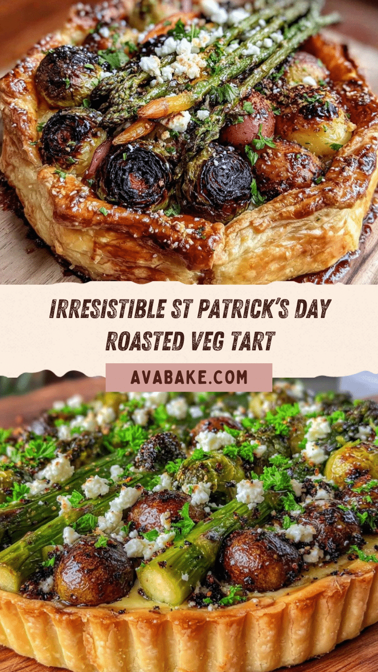 st patrick’s day roasted vegetables tart recipe