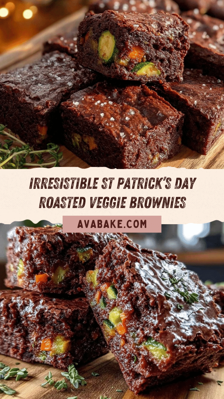 st patricks day roasted veggie brownies recipe