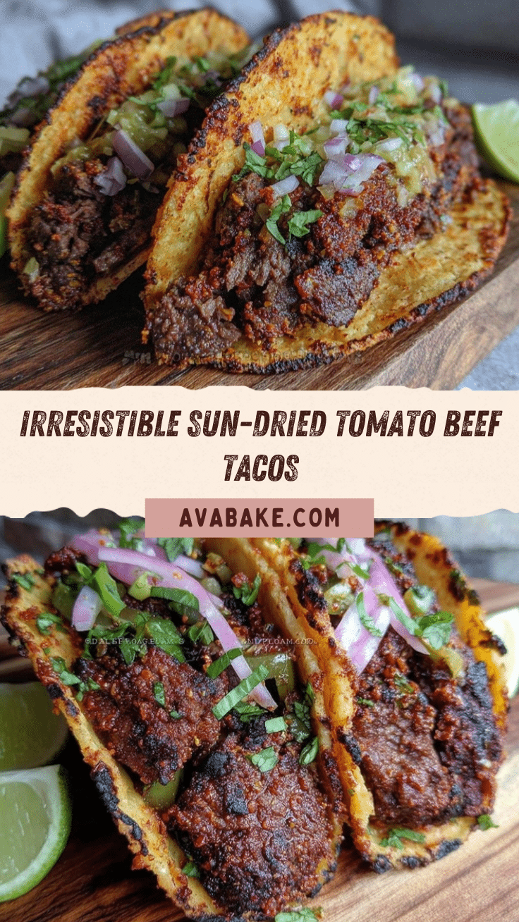 sun-dried tomato-crusted beef tacos recipe