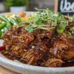 tender spring slow cooker pork recipe - featured image