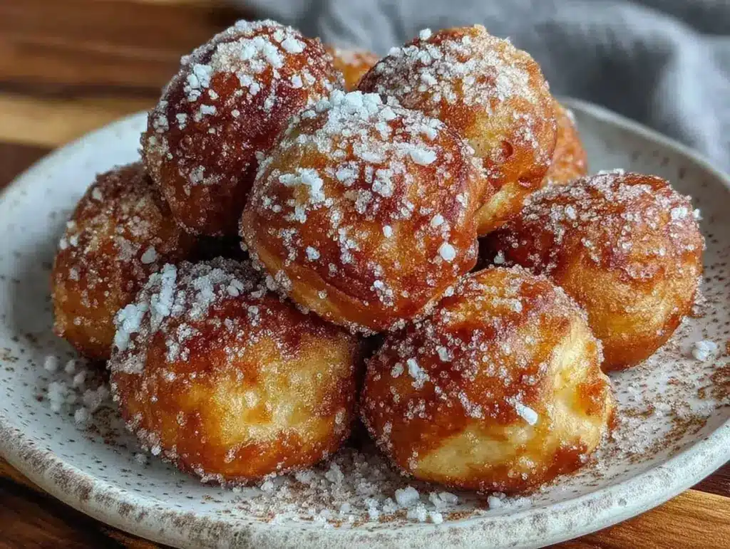 air fryer cinnamon sugar donut holes - featured image