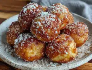 air fryer cinnamon sugar donut holes - featured image