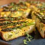 asparagus and goat cheese frittata - featured image