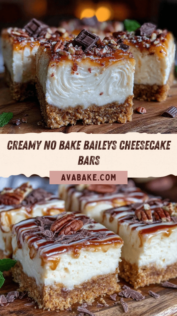 Baileys Irish Cream No Bake Cheesecake Bars recipe
