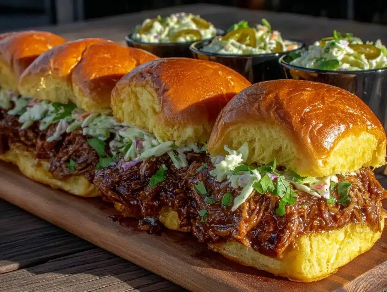 BBQ pulled pork sliders preparation steps