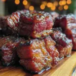 bourbon brown sugar smoked pork belly burnt ends - featured image