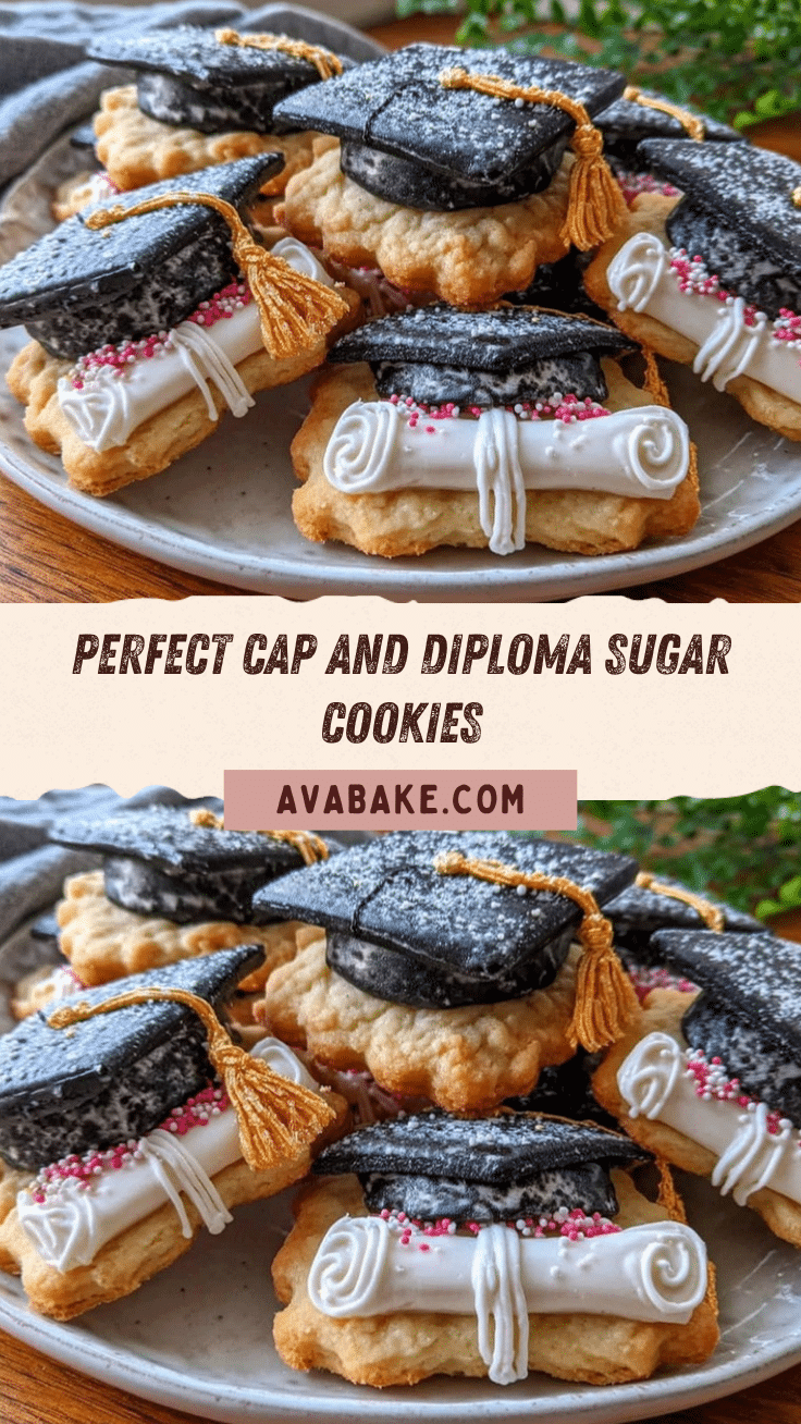 cap and diploma sugar cookies recipe